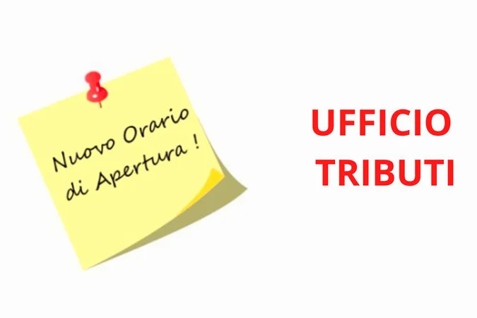 Avviso apertura ufficio tributi